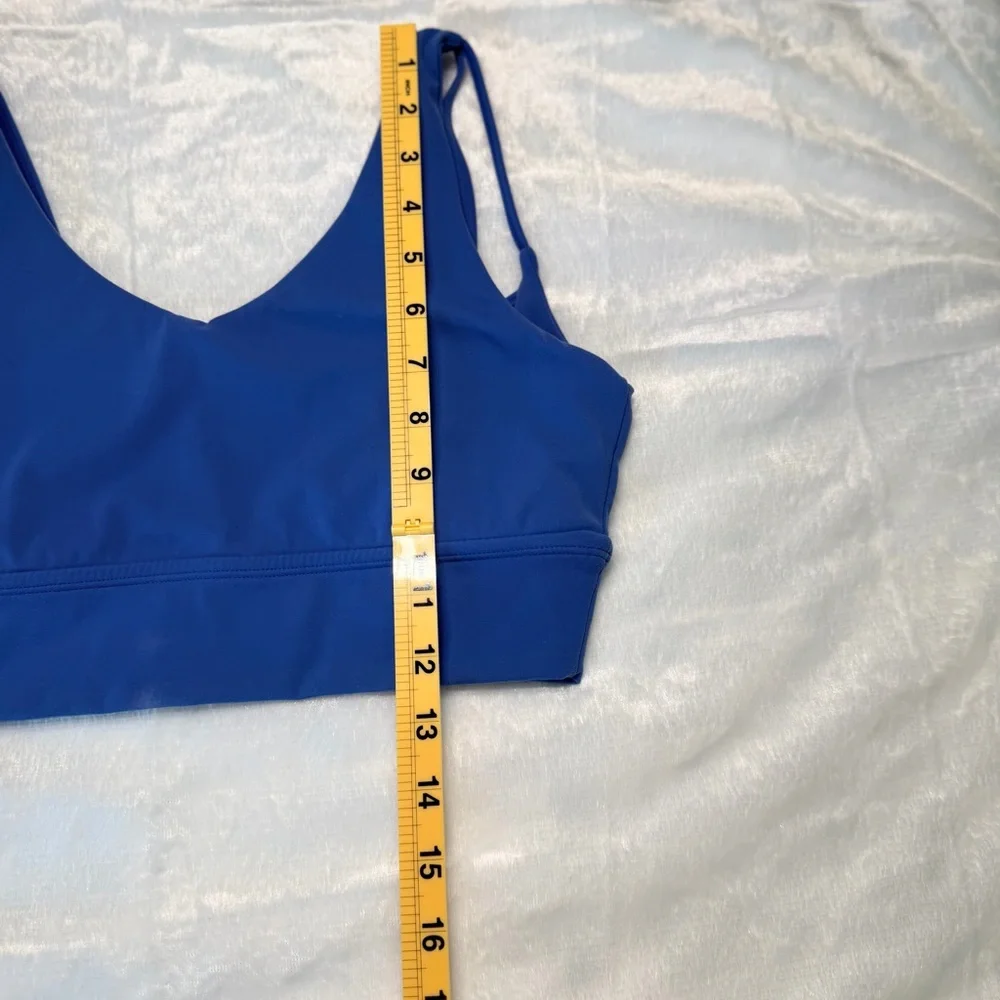 Buffbunny Collection Medium Blue Strappy Back Sports Bra - Picture 7 of 8